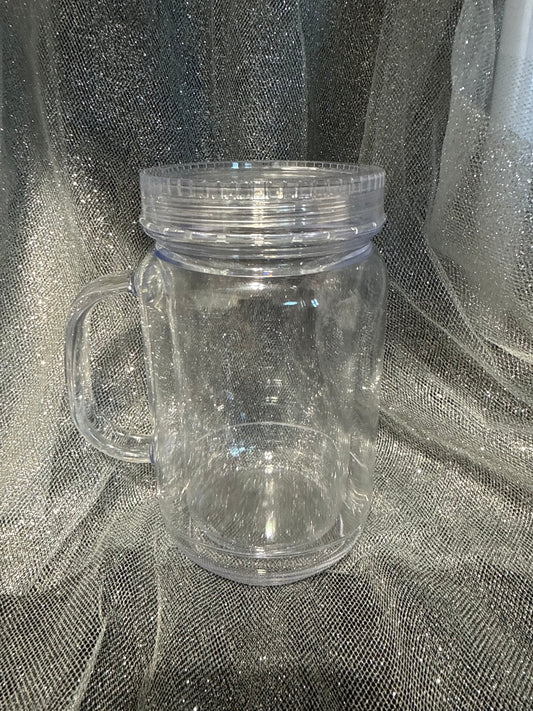 22oz Mason jar snowglobe